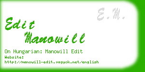 edit manowill business card